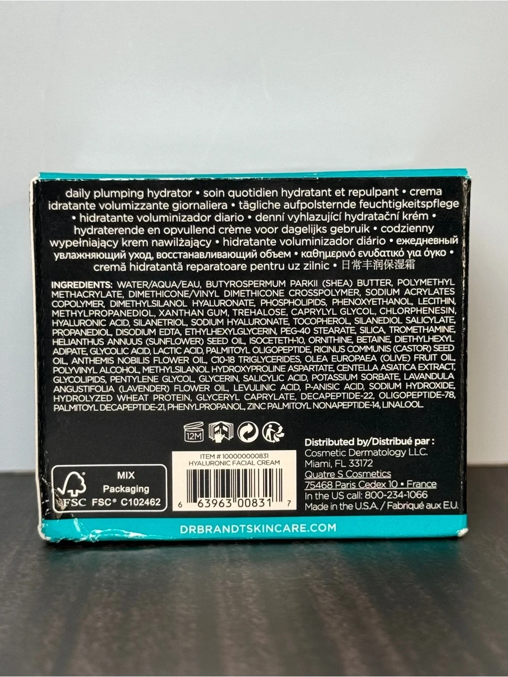 DR. BRANDT HYALURONIC FACIAL CREAM 50 g / 1.7 oz NIB